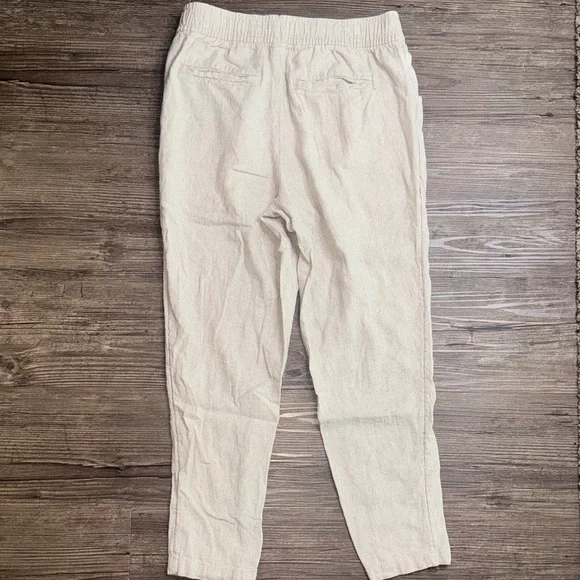 Old Navy Linen Taper Tan Pants-Small - Picture 3 of 8